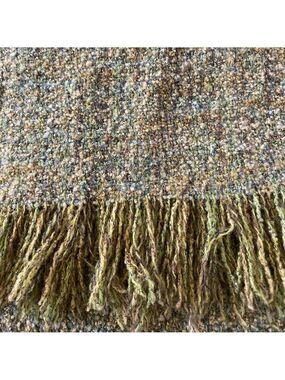 Mucros Scarf Weaver’s Workshop Handwoven in Ireland Muted Greens/Blues 13”X66”